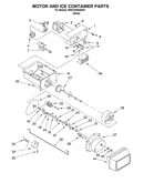 Motor and ice container