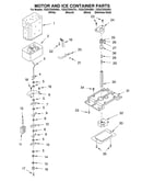 Motor and ice container