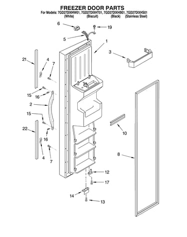 Freezer door