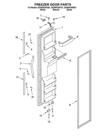 Freezer door