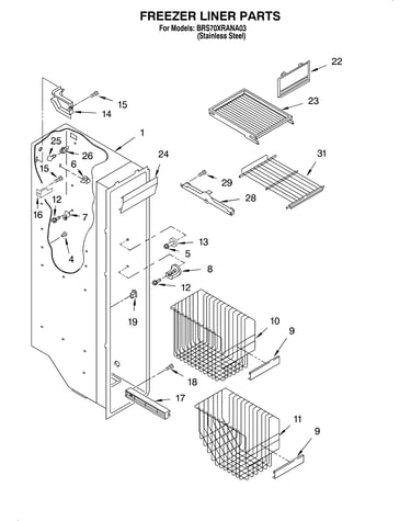 Freezer liner