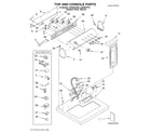 Whirlpool LGQ9557KT0 top and console/lit/optional diagram