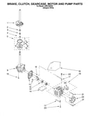 Brake, clutch, gearcase, motor and pump
