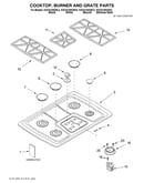 Cooktop, burner, grate/literature