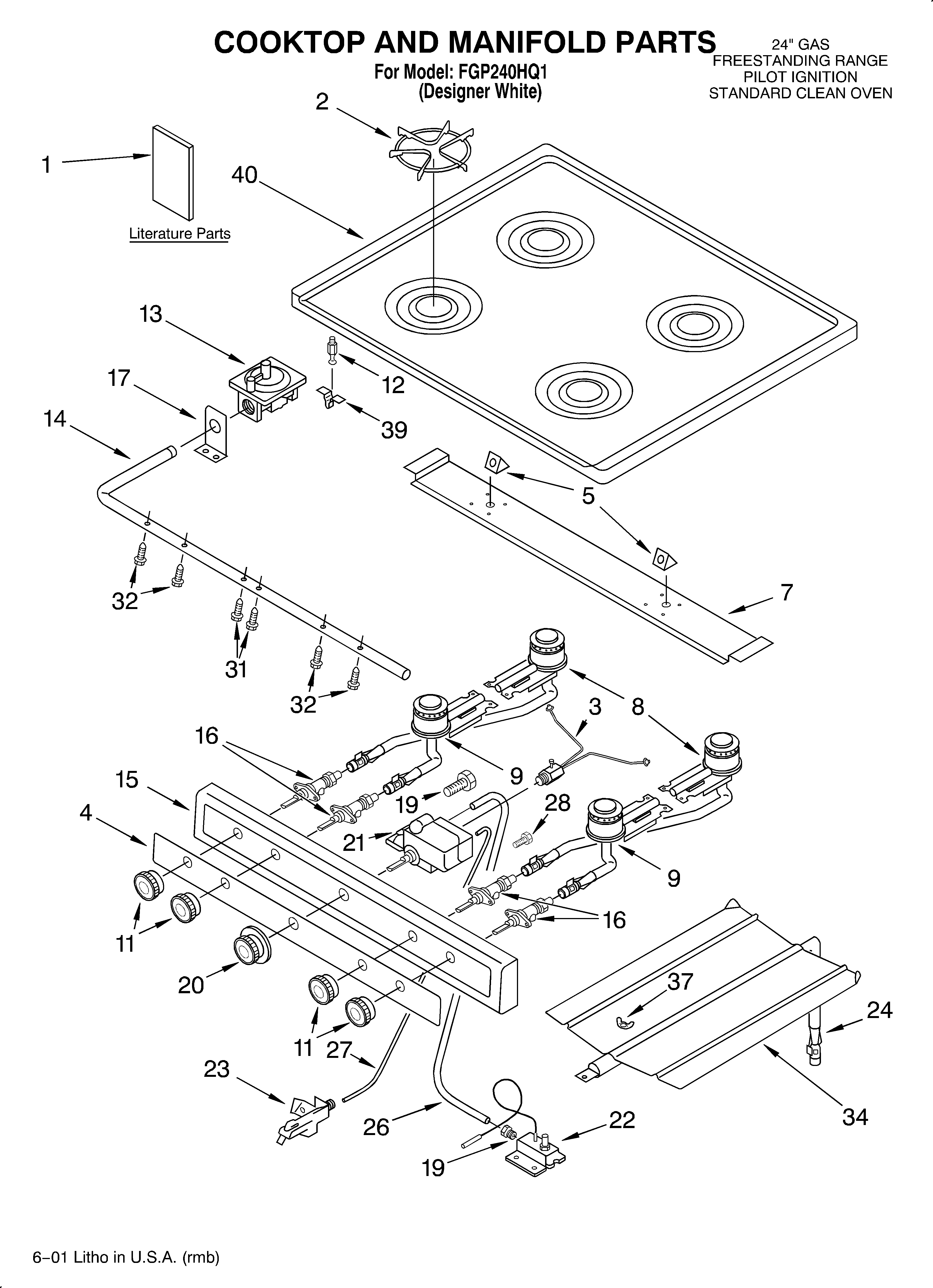 COOKTOP AND MANIFOLD/LITERATURE