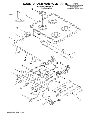 Cooktop and manifold/literature