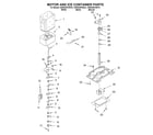 KitchenAid KSRG25FKBL01 motor and ice container diagram