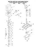 Motor and ice container