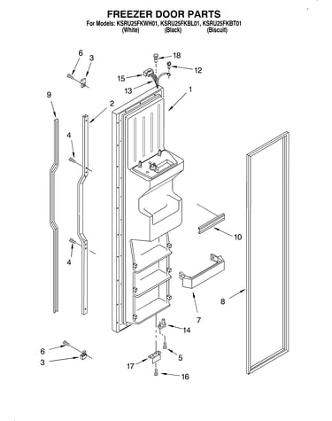 Freezer door