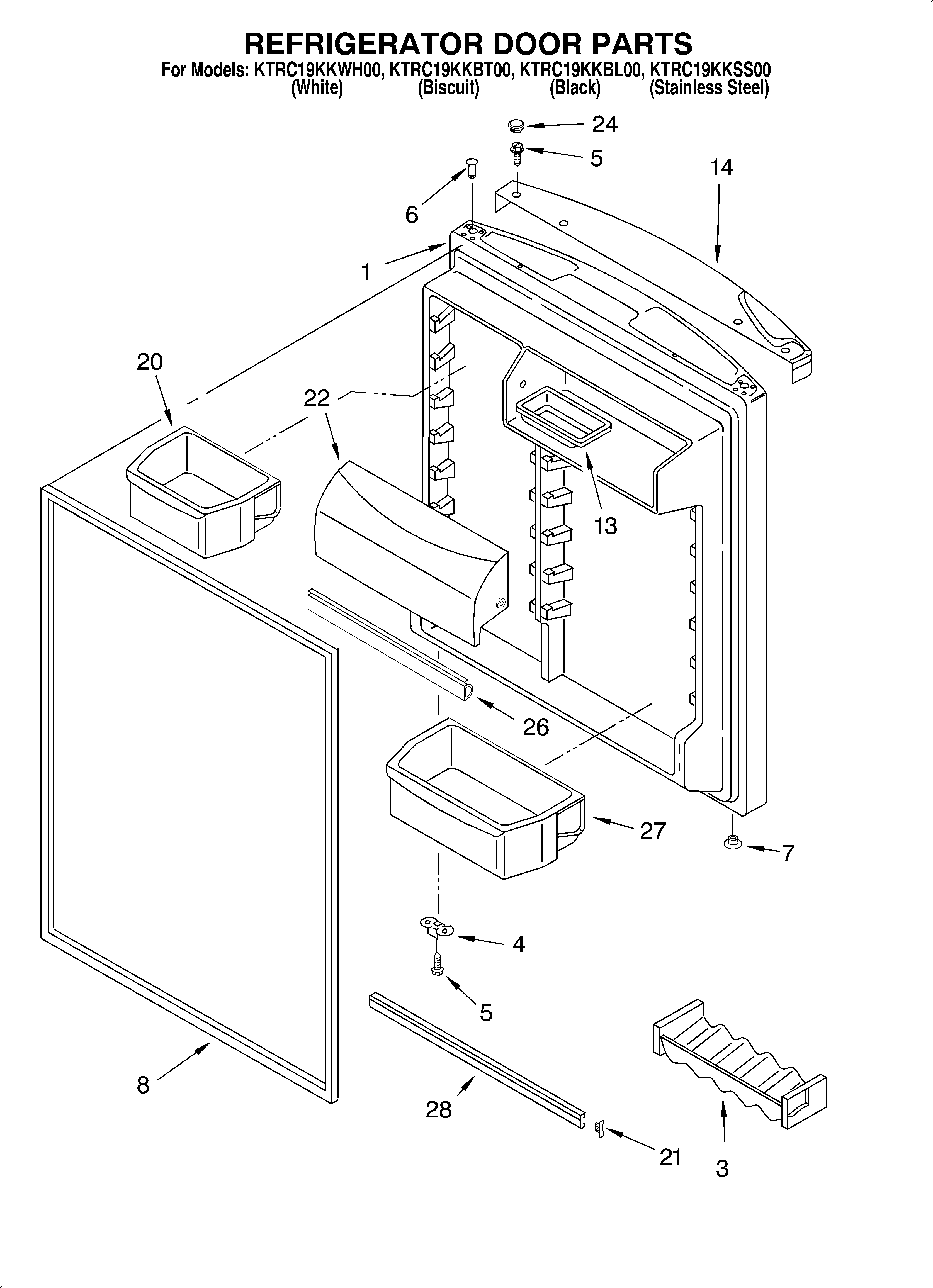 Refrigerator door