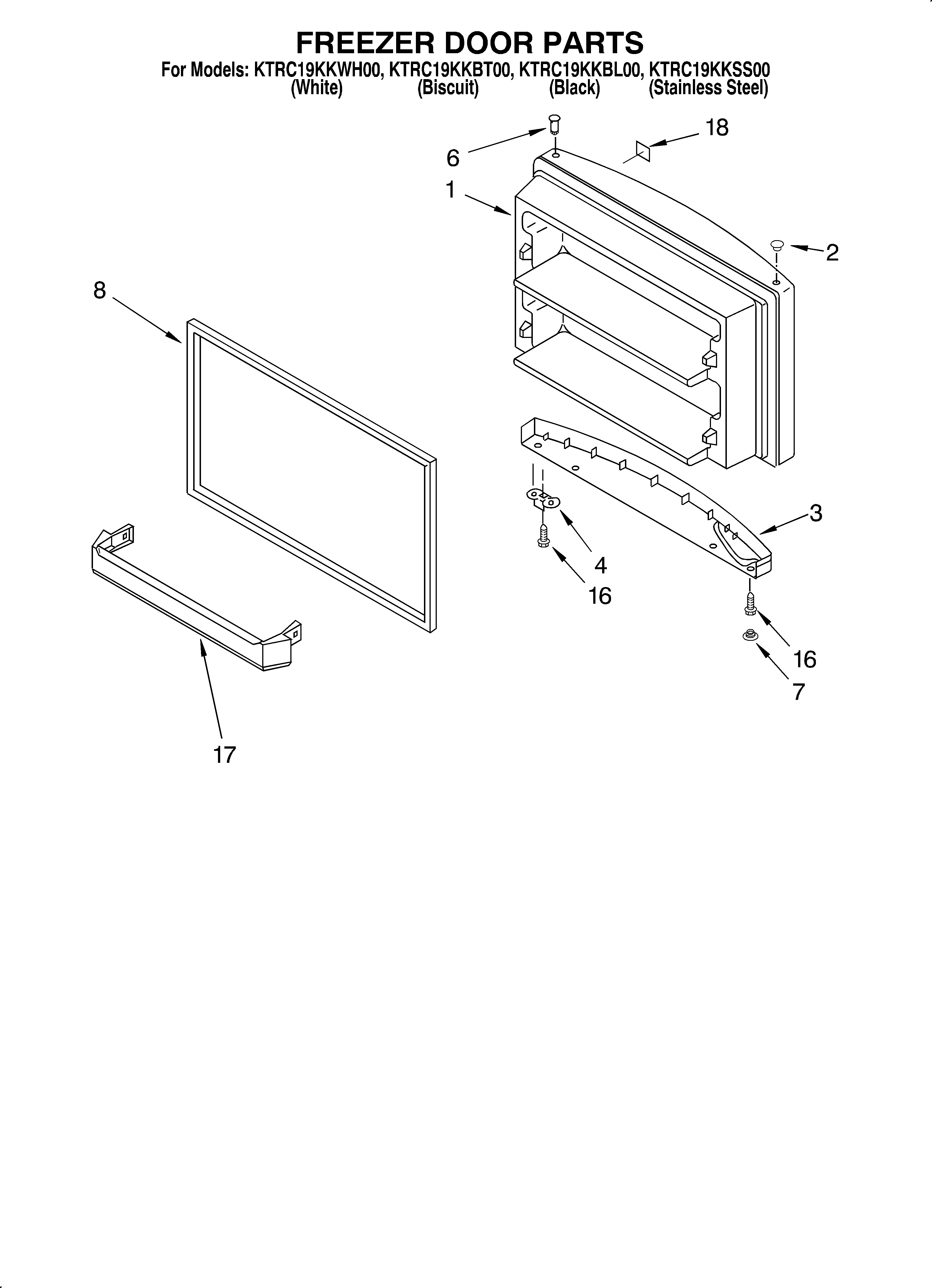 Freezer door/optional