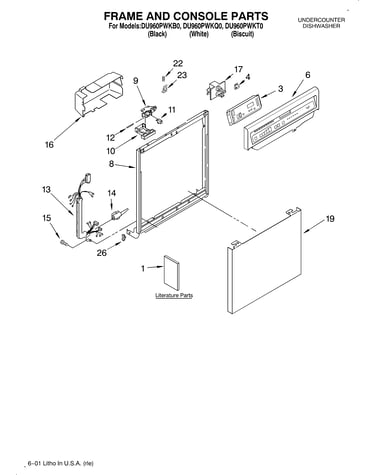 Frame and console/literature