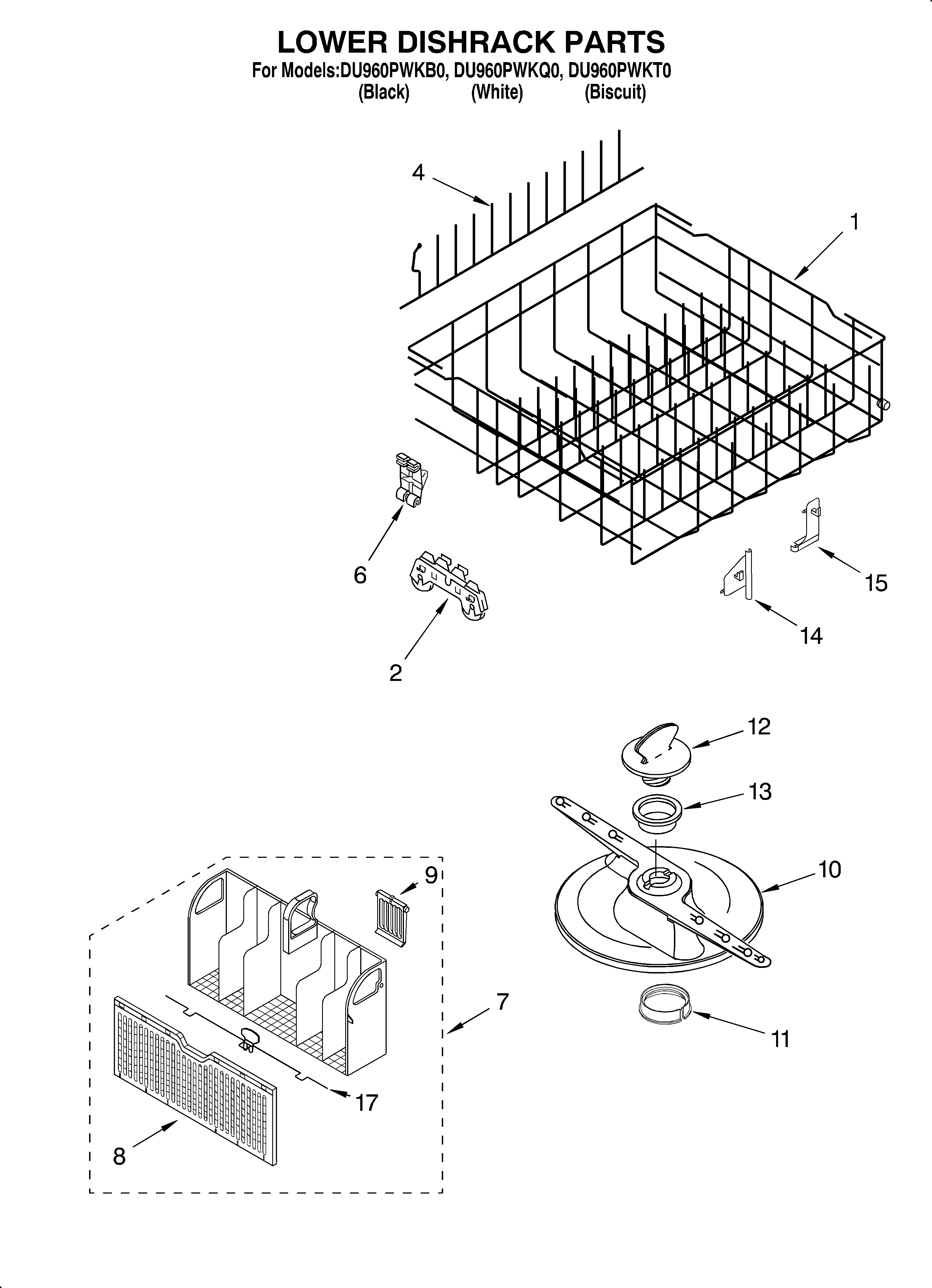 Lower dishrack