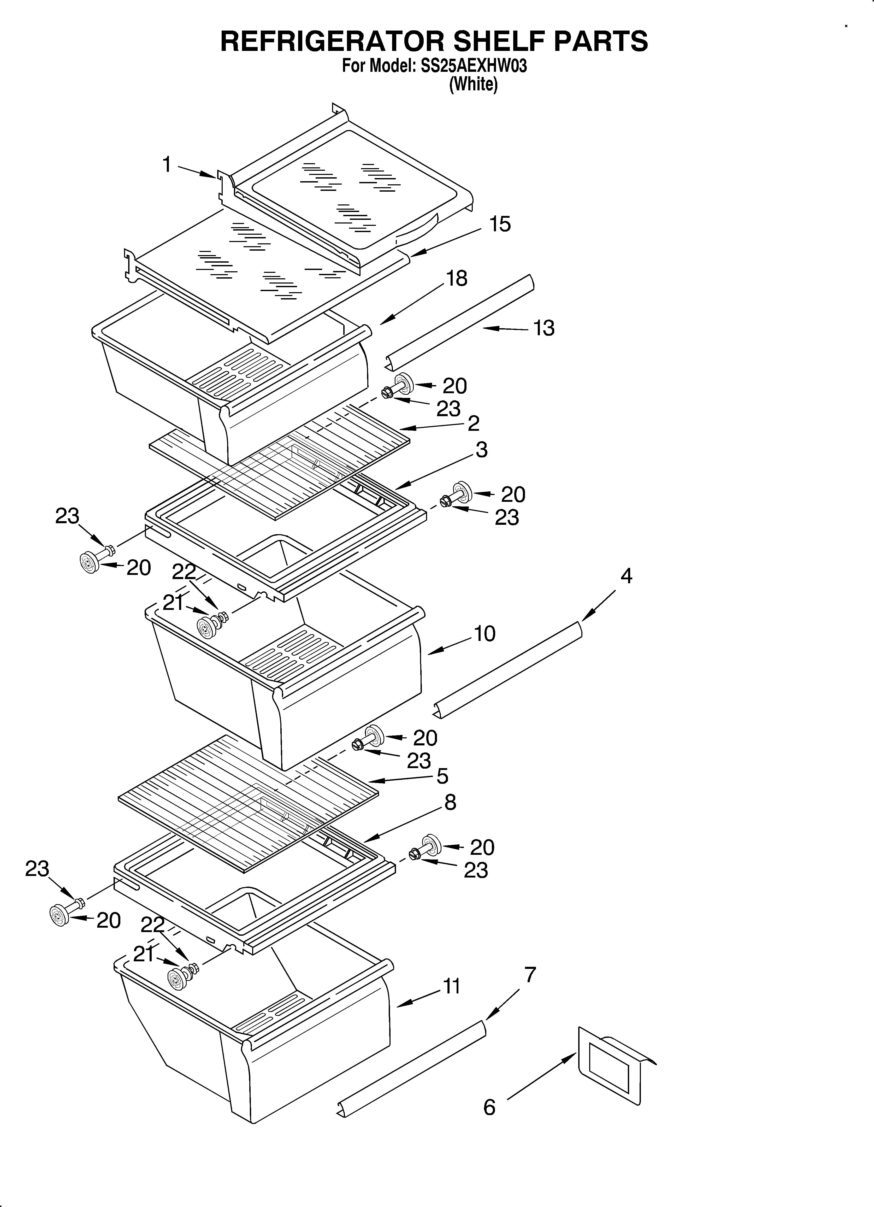 Refrigerator shelf
