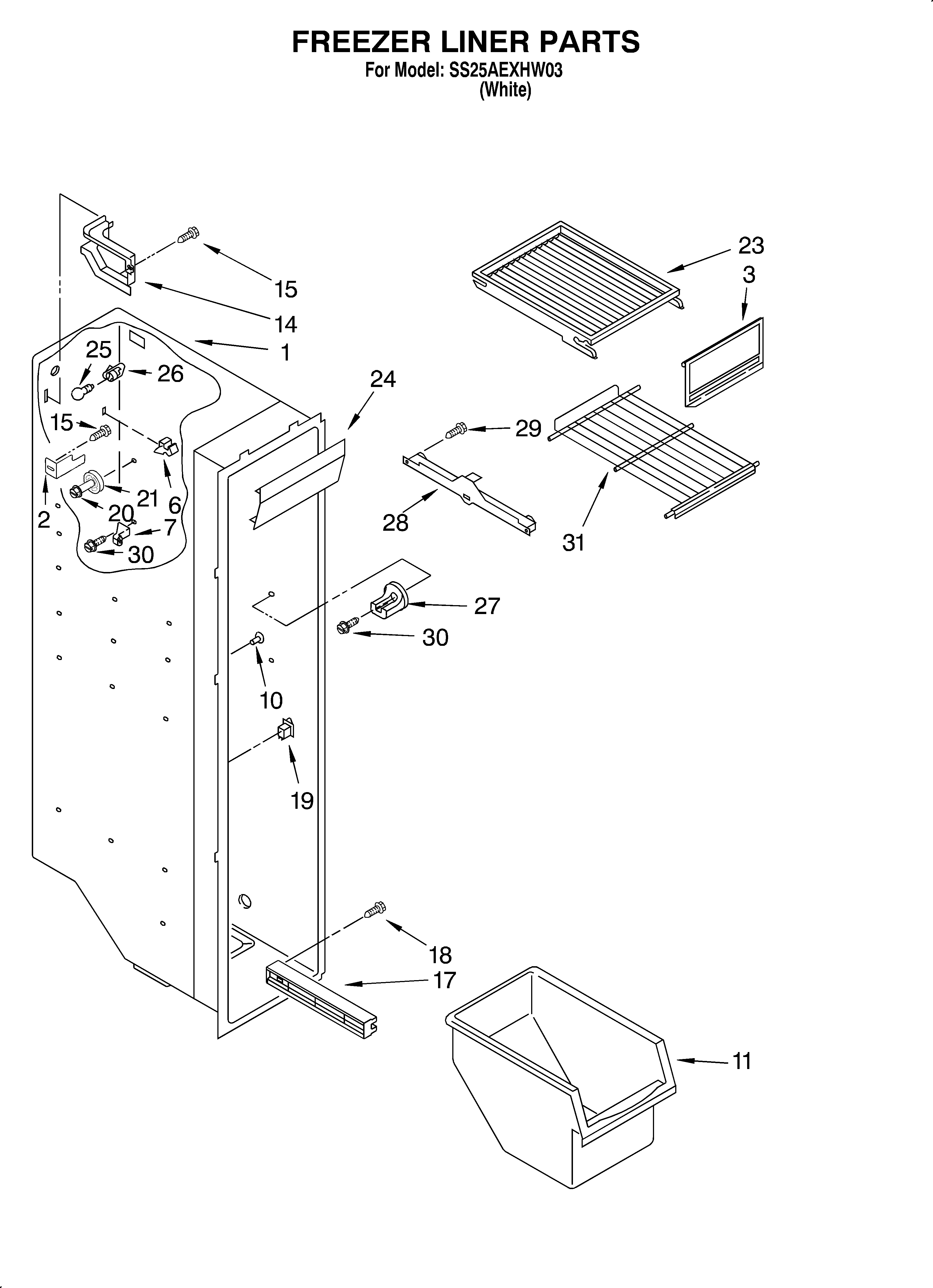 Freezer liner