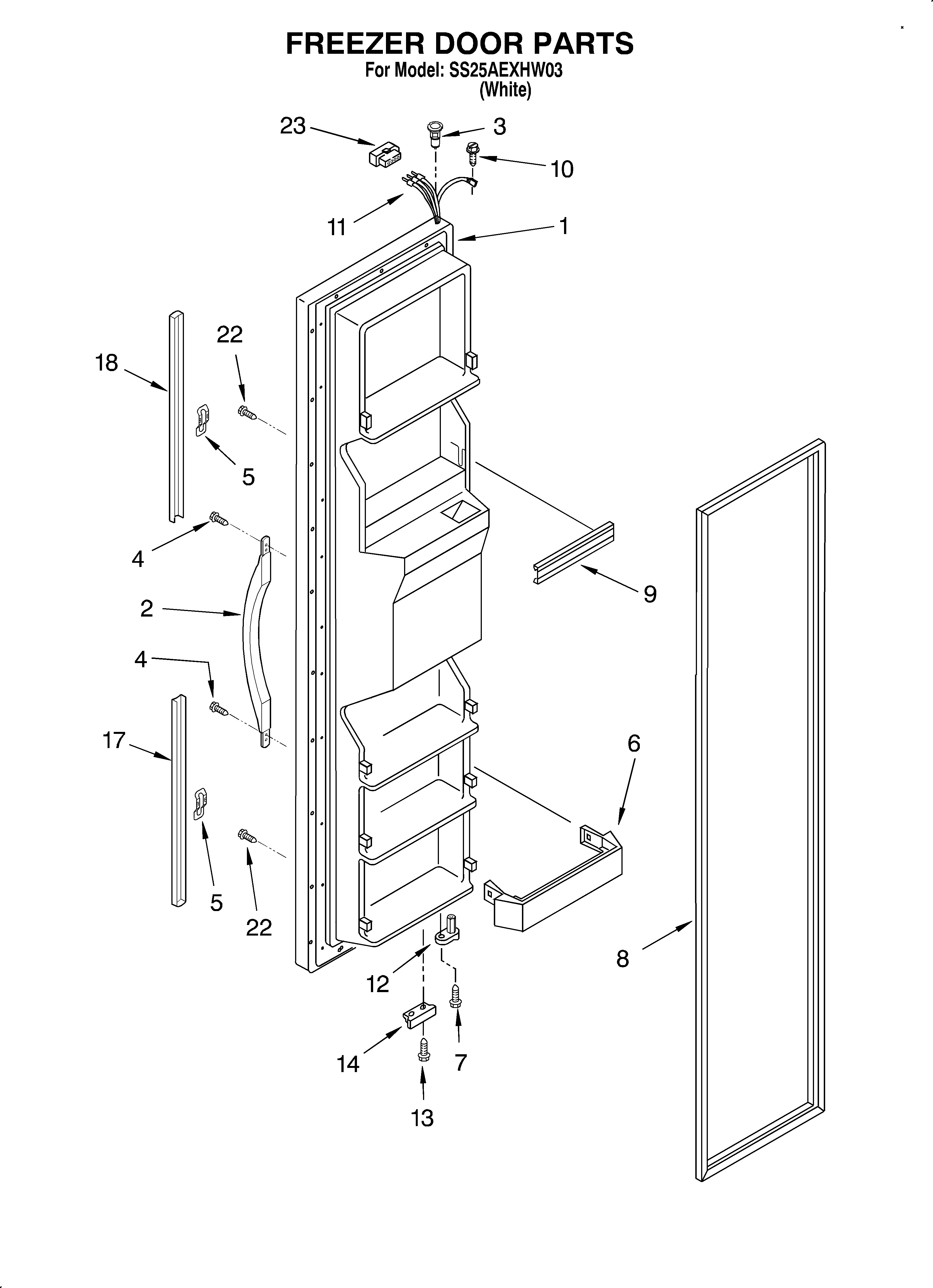 Freezer door