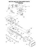 Motor and ice container