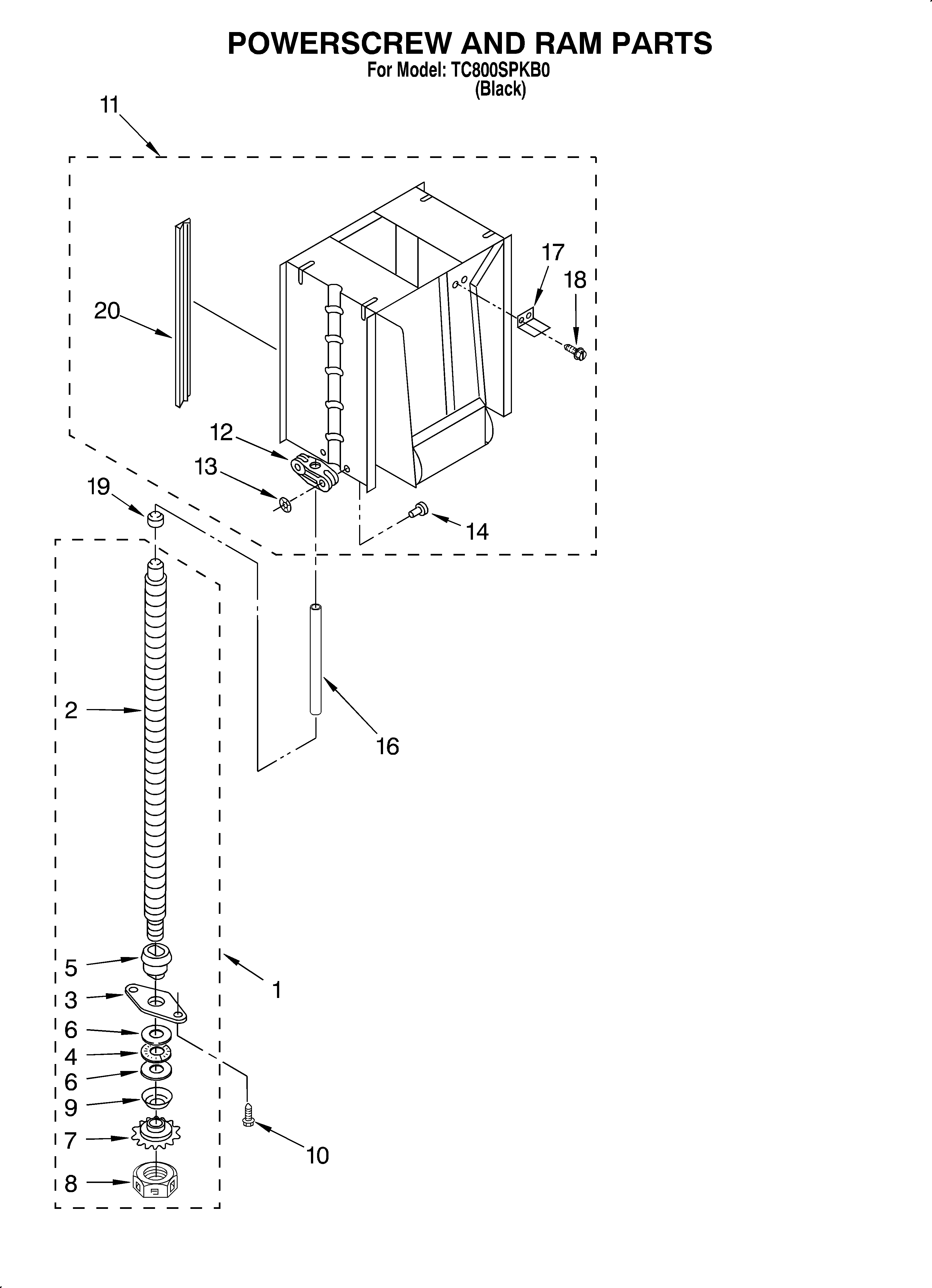 Powerscrew and ram