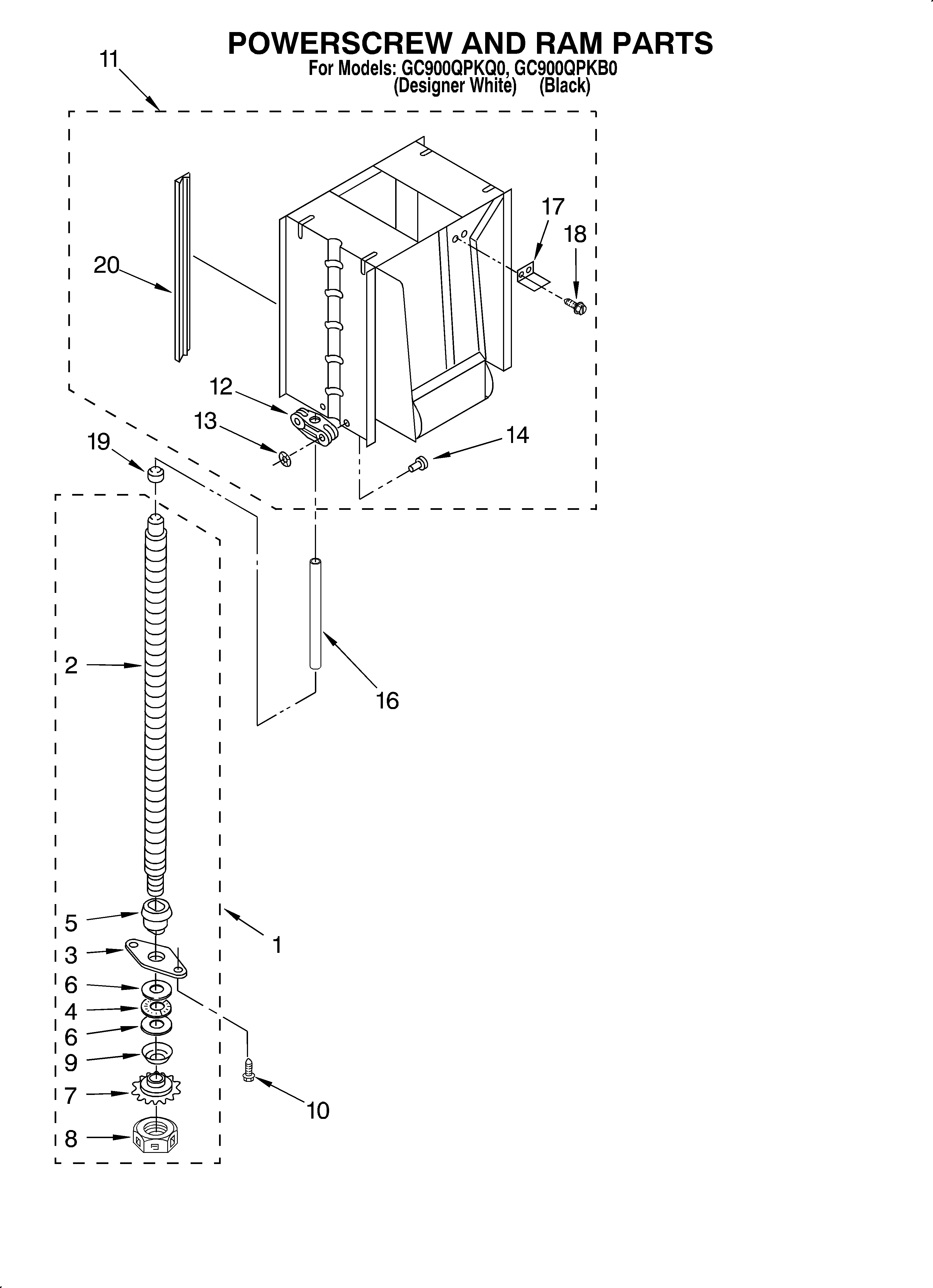 Powerscrew and ram