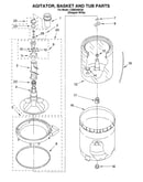 Agitator, basket and tub