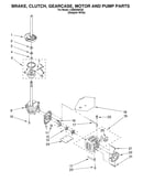 Brake, clutch, gearcase, motor and pump