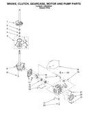 Brake, clutch, gearcase, motor and pump