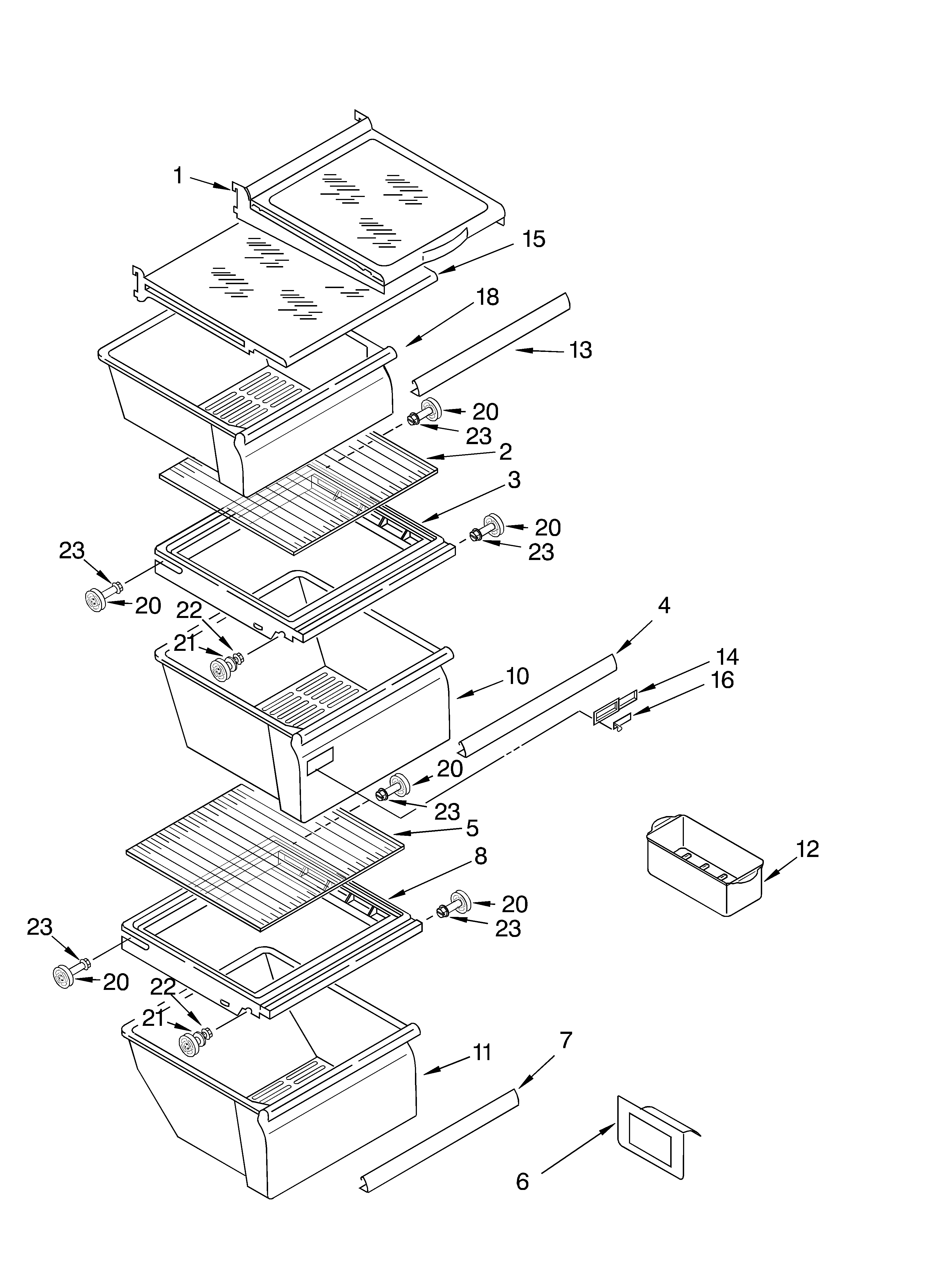 Refrigerator shelf