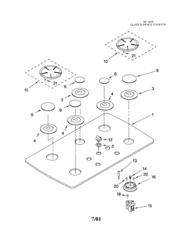 Cooktop, burner, grate/literature