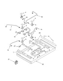 Burner box, gas valves, switches