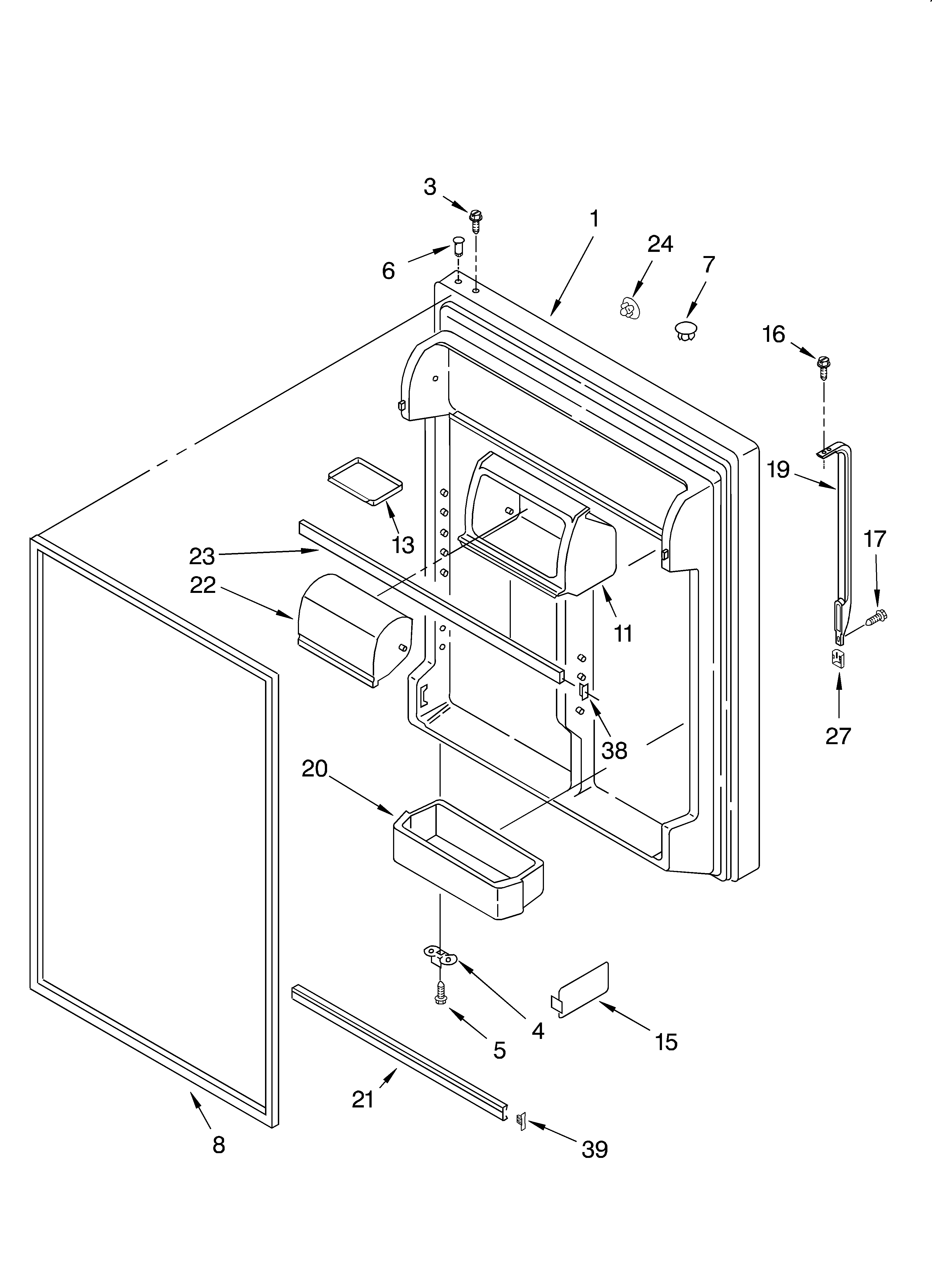 Refrigerator door
