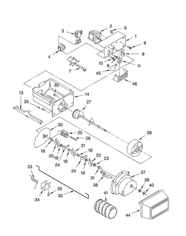 Motor and ice container