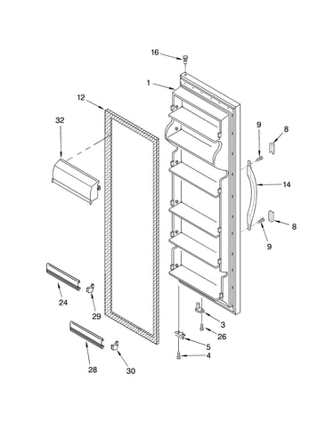 Refrigerator door