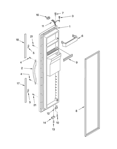 Freezer door