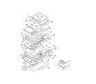 Whirlpool 6ED22DQXFB03 refrigerator shelf diagram