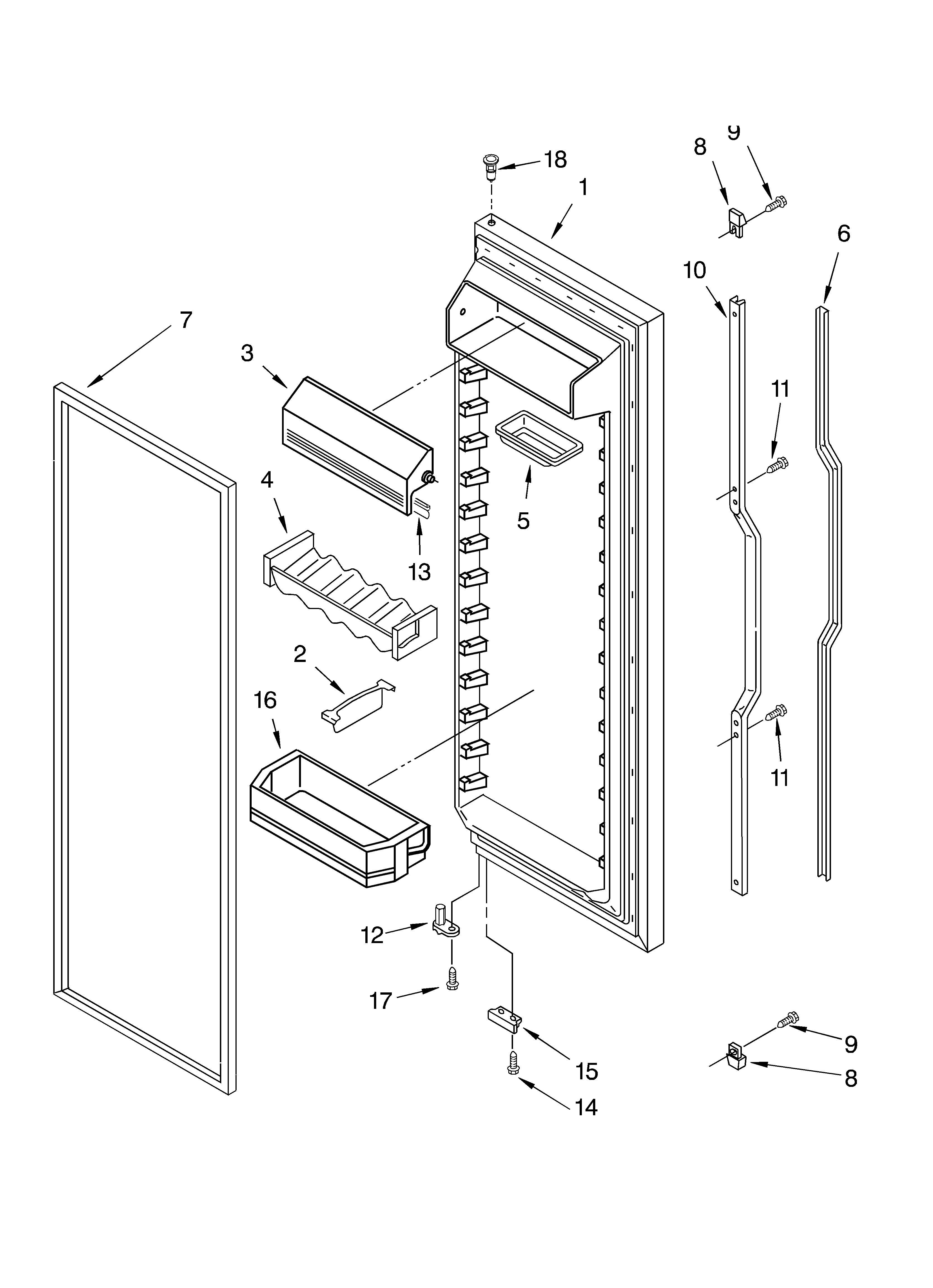 Refrigerator door