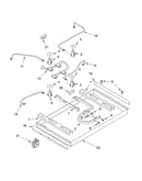 Burner box, gas valves and switches