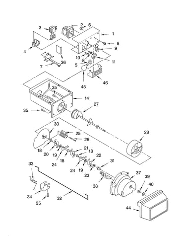 Motor and ice container
