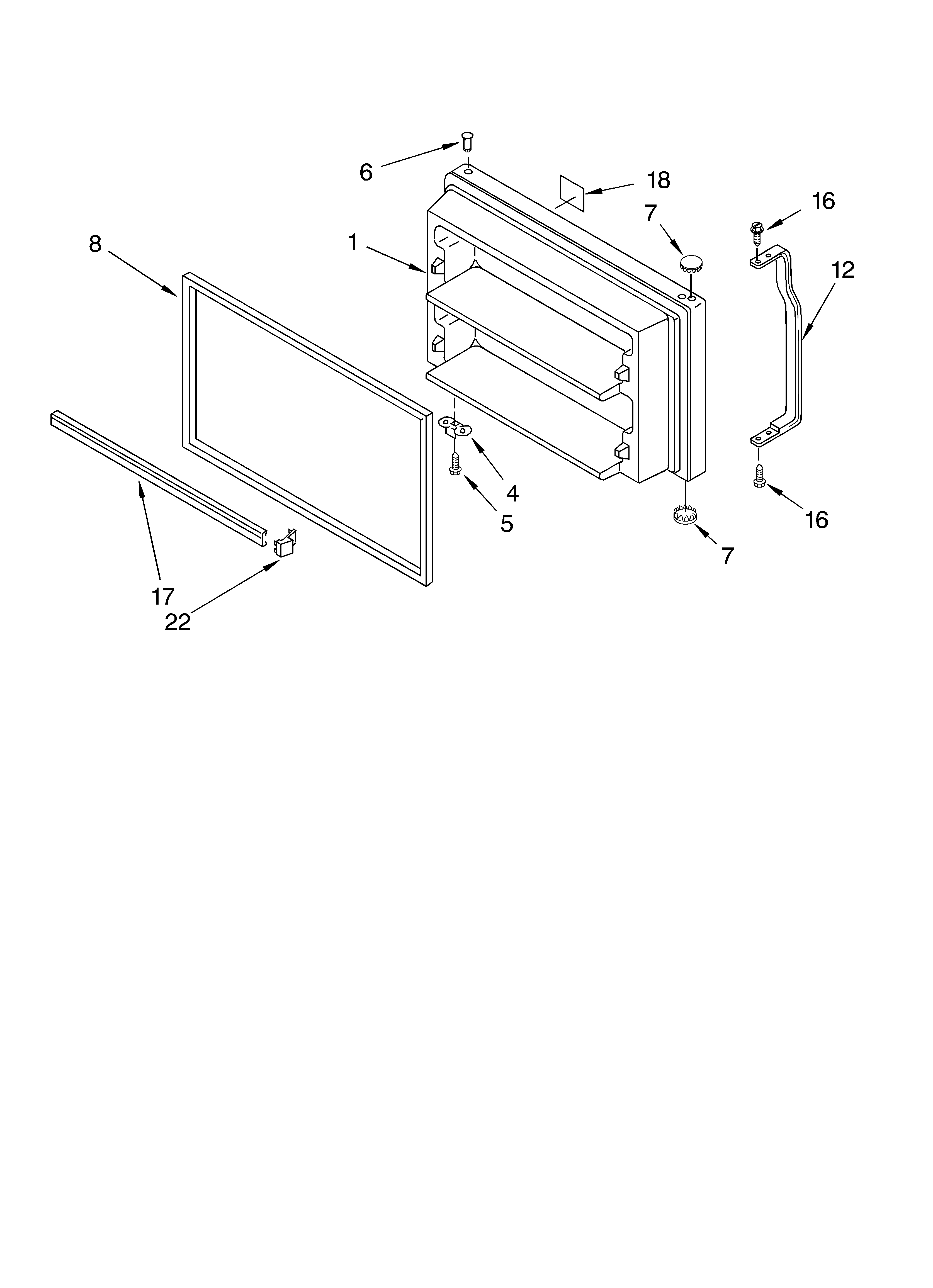 Freezer door
