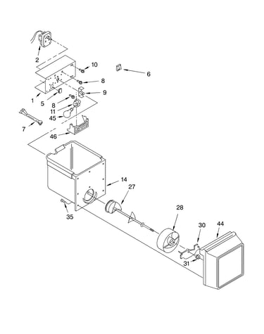Motor and ice container