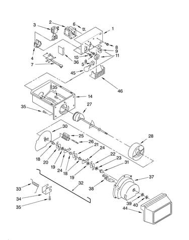 Motor and ice container