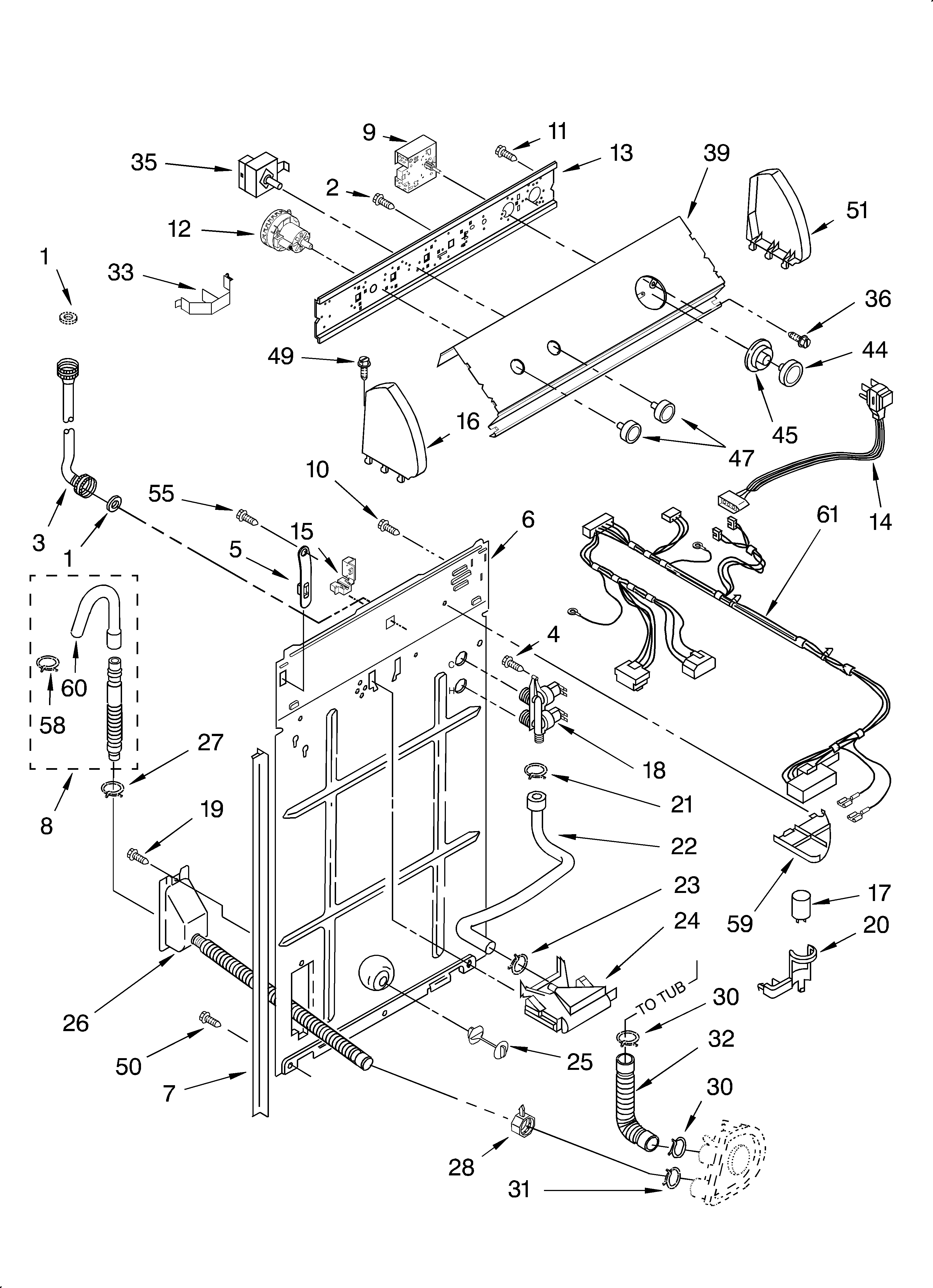 Controls and rear panel
