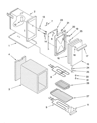 Auxiliary oven and door