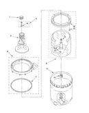 Agitator, basket and tub