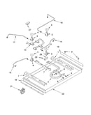 Burner box, gas valves and switches