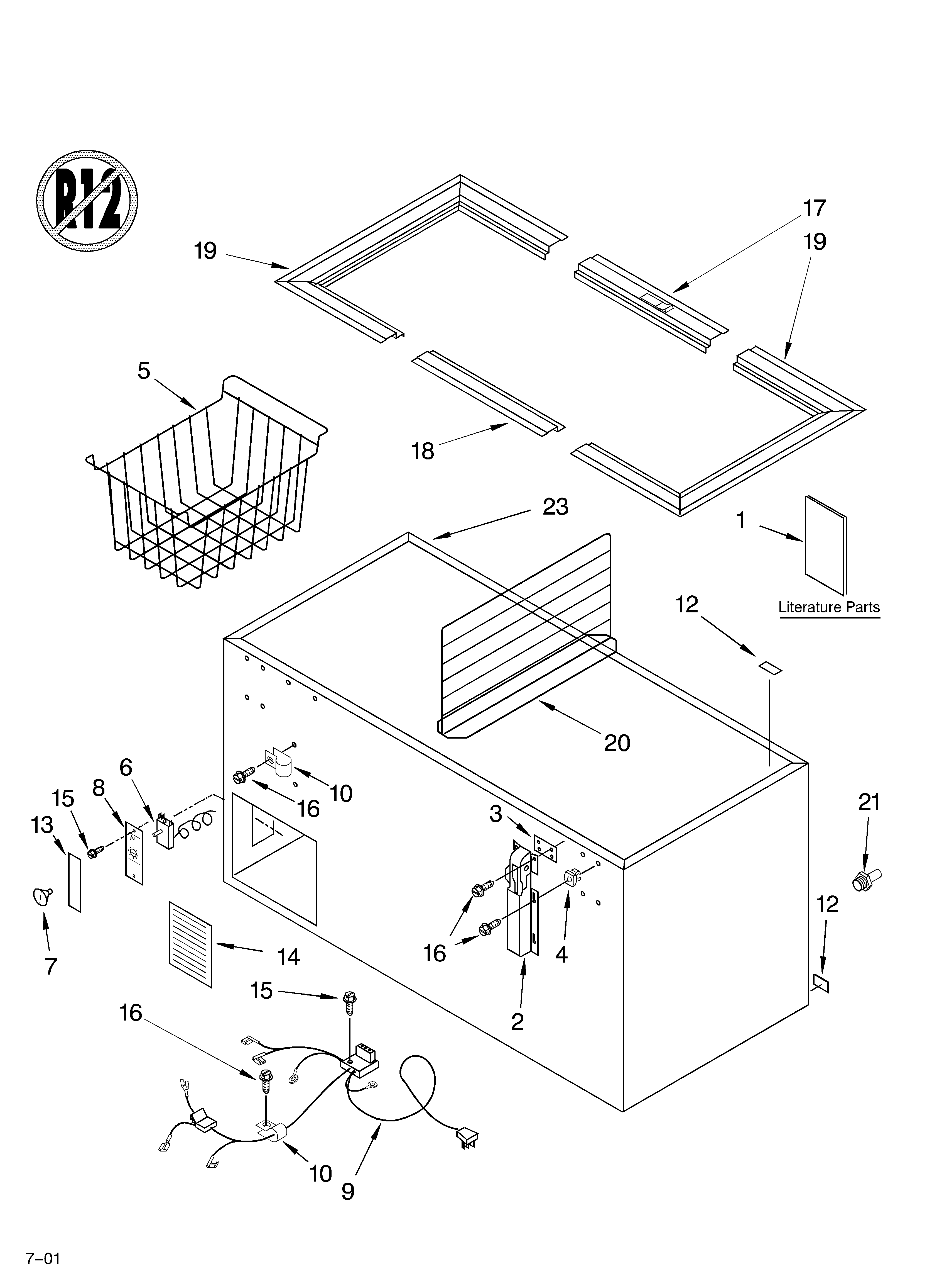 Cabinet parts/literature parts