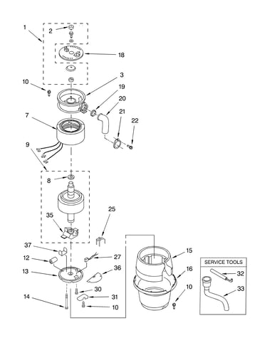 Lower housing and motor