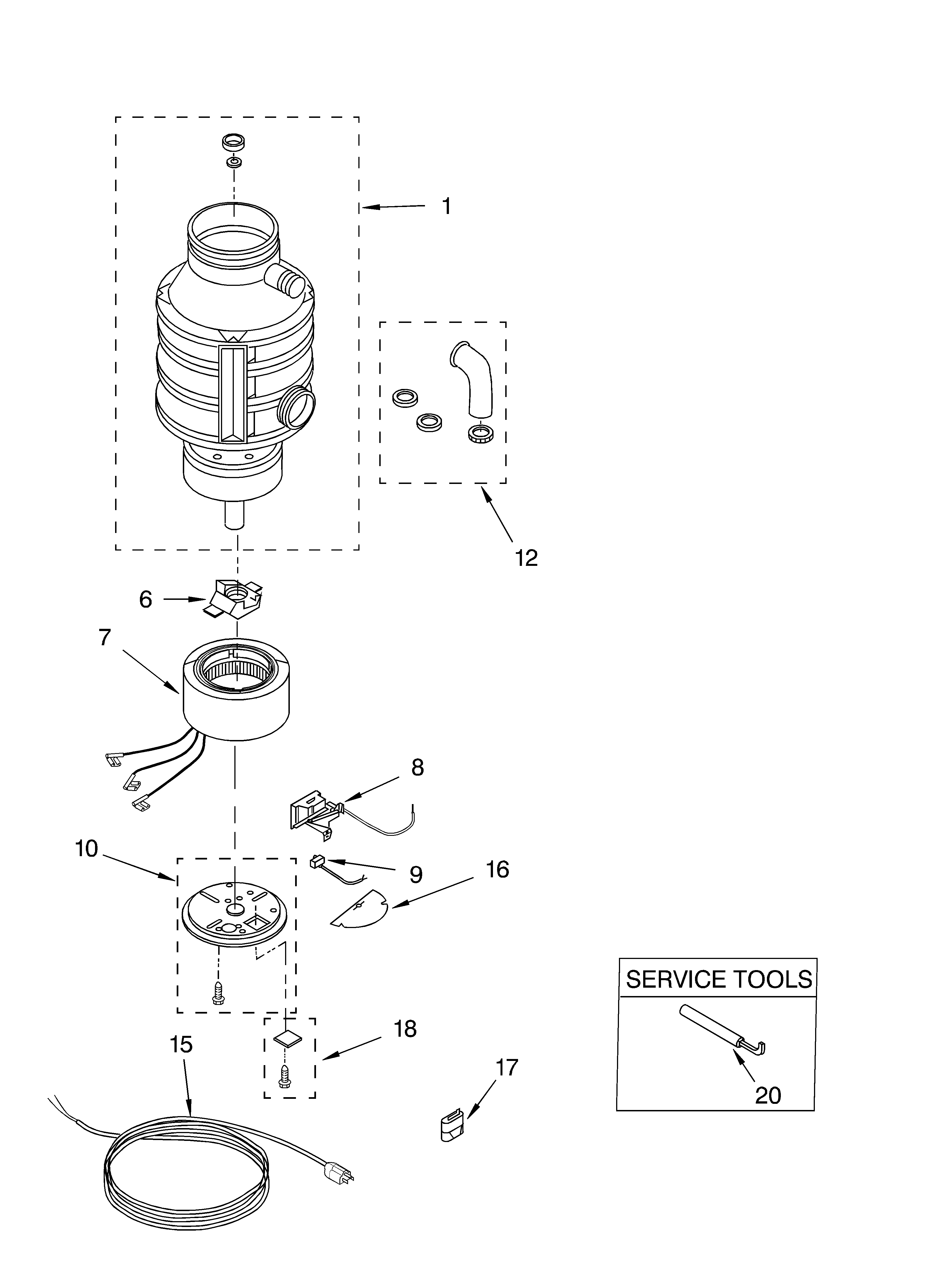 LOWER HOUSING AND MOTOR