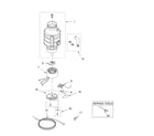 Whirlpool GC2000XE1 lower housing and motor diagram