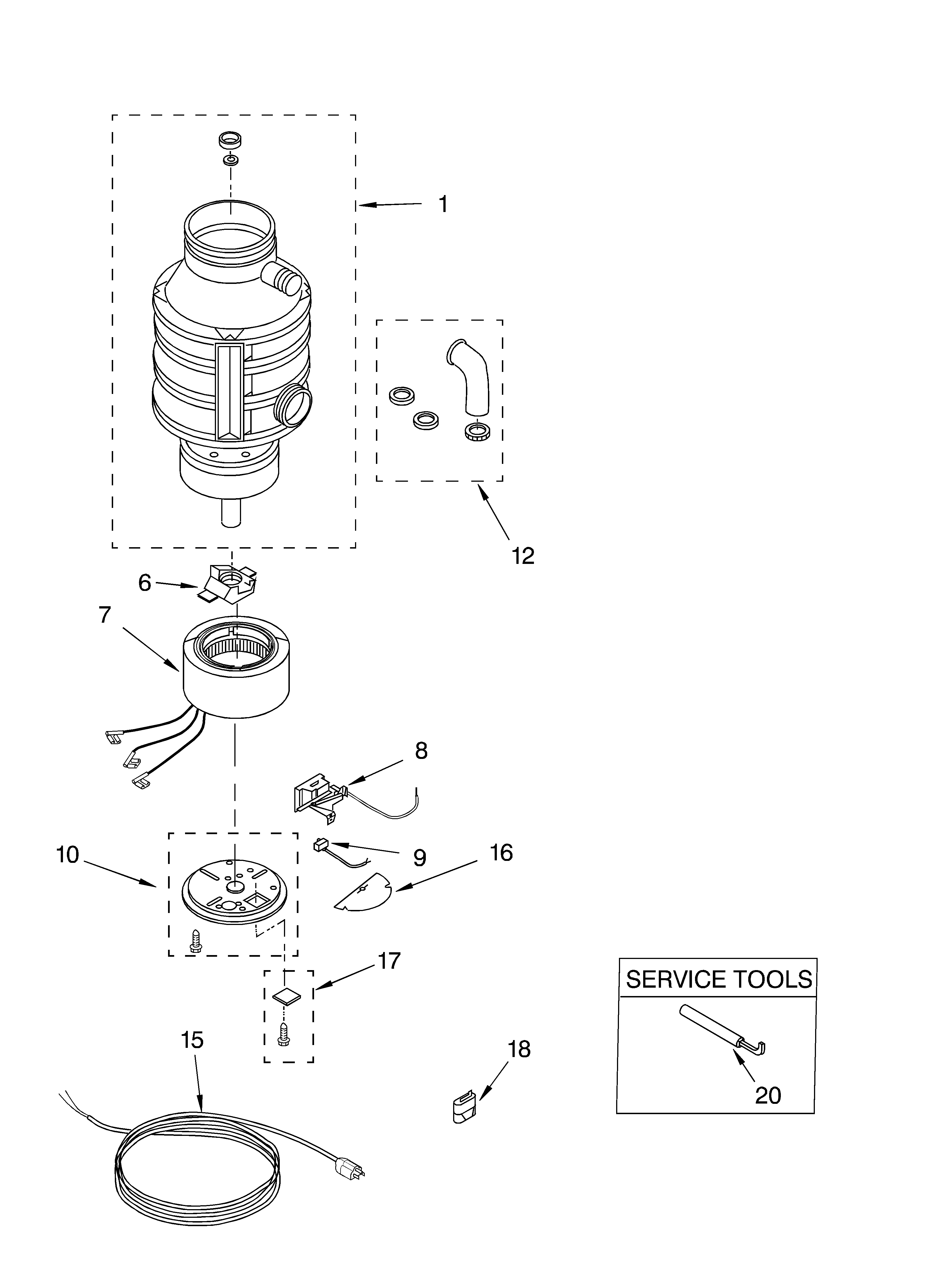 LOWER HOUSING AND MOTOR