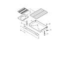 Whirlpool RF365PXGW1 drawer & broiler diagram